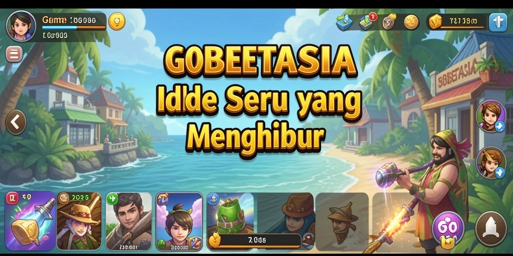 Tampilan gameplay menarik GOBETASIA dengan karakter unik.