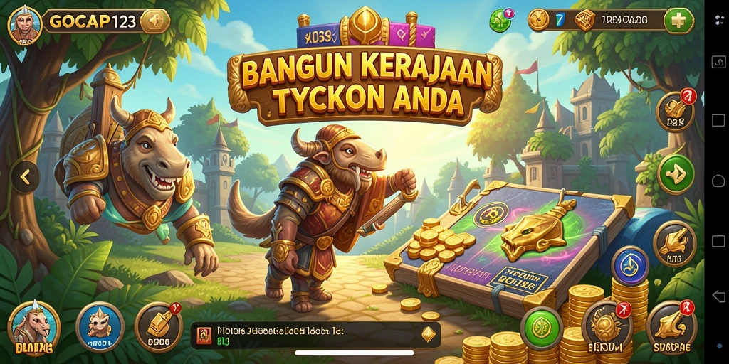 Screenshot GOCAP123 menunjukkan gameplay Tycoon yang mendebarkan dan dinamis.