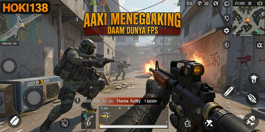 Tampilan intens gameplay HOKI138 dengan aksi tembak-menembak yang seru.