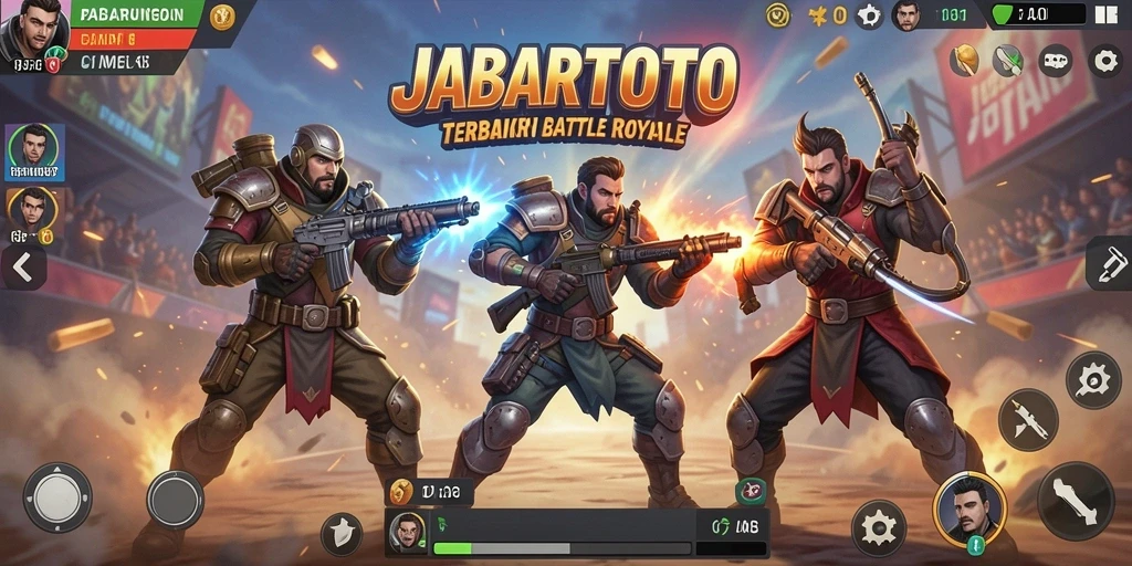 Screenshot gameplay JABARTOTO menampilkan aksi seru dalam Battle Royale.