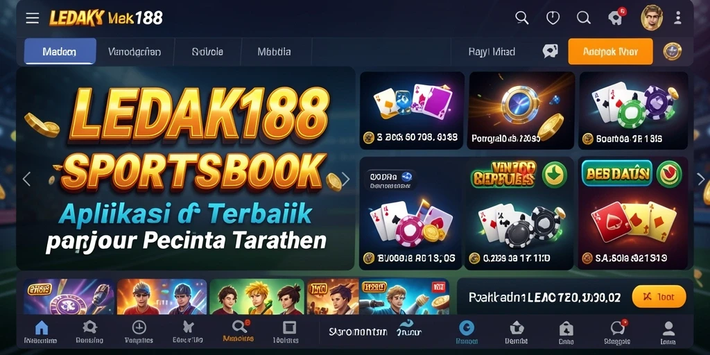 Tampilan utama <strong>LEDAK188</strong> dengan pilihan taruhan yang menarik.