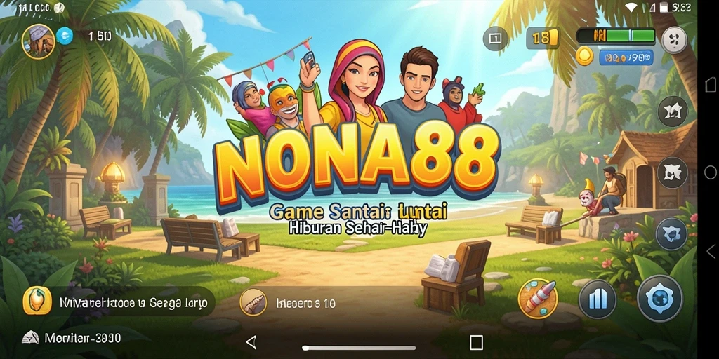 Screenshot utama NONA88 menampilkan gameplay seru dengan tantangan menarik.