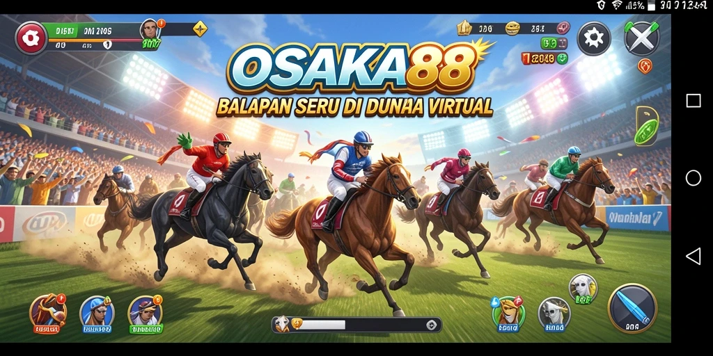 Tampilan gameplay seru di OSAKA88 dengan balapan cepat dan menantang.