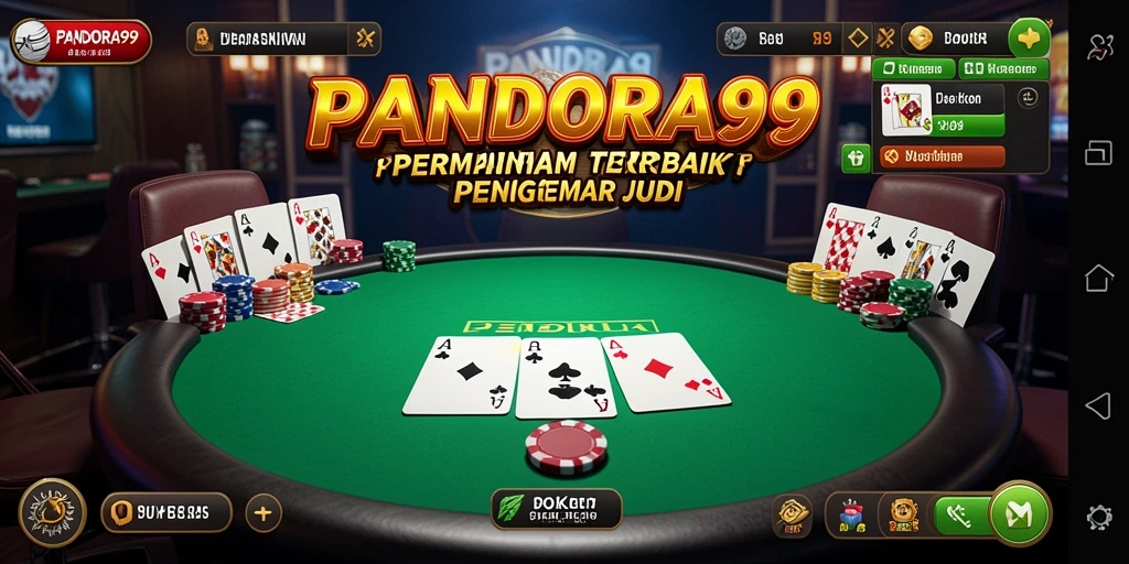 Screenshot PANDORA99 menampilkan gameplay Poker yang seru dan interaktif.