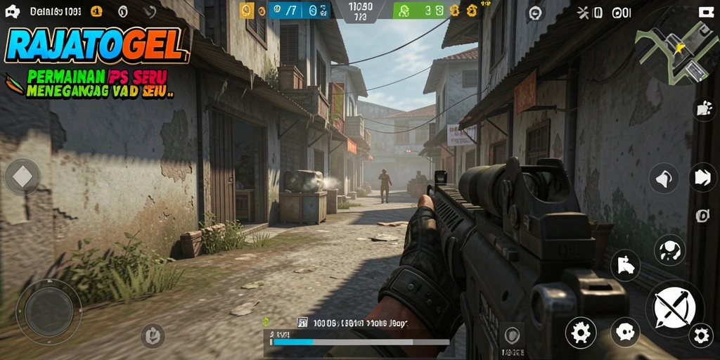 Tangkapan layar gameplay RAJATOGEL menampilkan aksi FPS yang mendebarkan.