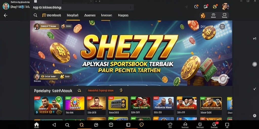 Tampilan gameplay SHE777 yang menarik dan interaktif dalam taruhan olahraga.