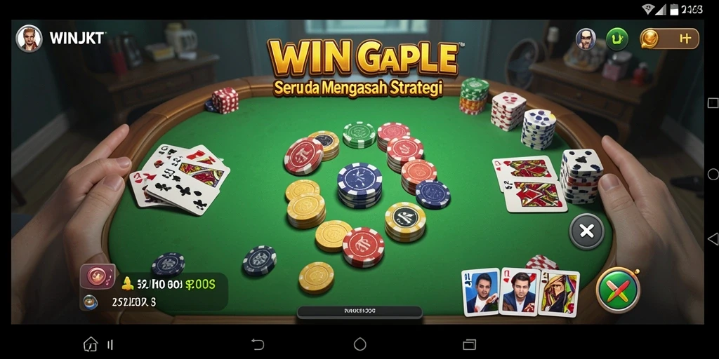 Screenshot permainan Gaple yang mendebarkan di WINJKT.
